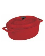 MINI CASSEROLE TRENDY OVAL RED Ø12CM L12CM CAST IRON 