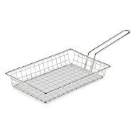 FRY BASKET WITH HANDLE L10.2CM SST L24.1 X W15.2 X H3.8CM