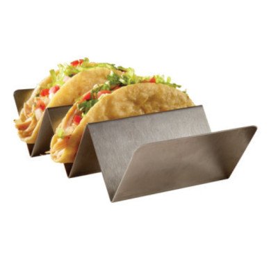 TACO HOLDER 2 OR 3 COMPARTMENTS 10.2X20.3X5.1CM BRUSHED SST  