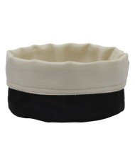 BREAD BASKET ROUND D16.5CM BLACK/OFF-WHITE