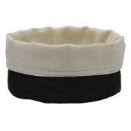 BREAD BASKET ROUND D16.5CM BLACK/OFF-WHITE