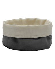 BREAD BASKET ROUND DARK GREY/OFF-WHITE Ø16.5CM