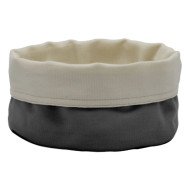 BREAD BASKET ROUND DARK GREY/OFF-WHITE Ø16.5CM