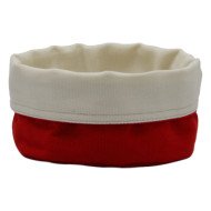 BREAD BASKET ROUND RED/OFF-WHITE Ø20CM