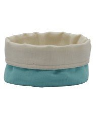 BREAD BASKET ROUND TURQUOISE BLUE/OFF-WHITE Ø20CM 