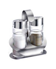 WIEN SALT PEPPER CONDIMENT SET GLASS SST