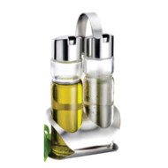 WIEN OIL VINEGAR CONDIMENT SET GLASS SST