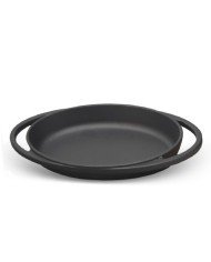 BLACK CAST IRON OVAL DISH WITH 2 HANDLES OVAL L21 X H5CM