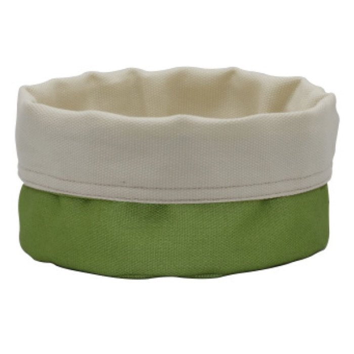 BREAD BASKET ROUND D16.5CM OLIVE GREEN/OFF-WHITE