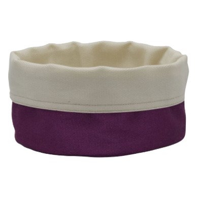 BREAD BASKET ROUND PURPLE/OFF-WHITE Ø20Cm