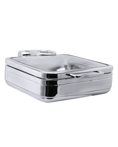 INDUCTION CHAFING DISH SQUARE 6L STAINLESS STEEL PALACE PRO.MUNDI