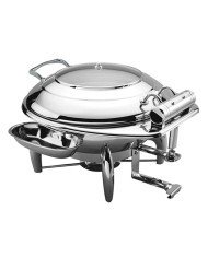 STAR ROUND INDUCTION CHAFING DISH WITH SPOON HOLDER 6L PRO.MUNDI