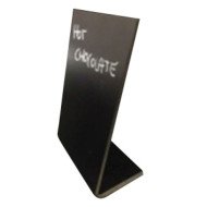TABLE CHALK BOARD L-SHAPED A8 FROSTED FRONT WITH A GLOSS BACK 5 PCS BLACK