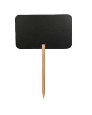 CHALK BAORD SILHOUETTE RECTANGLE SIGN WOODEN STAND WITH SPIKE + CHALK MARKER BLA  