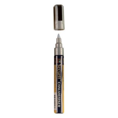 CHALK LIQUID MARKER SILVER MEDIUM 2-6MM