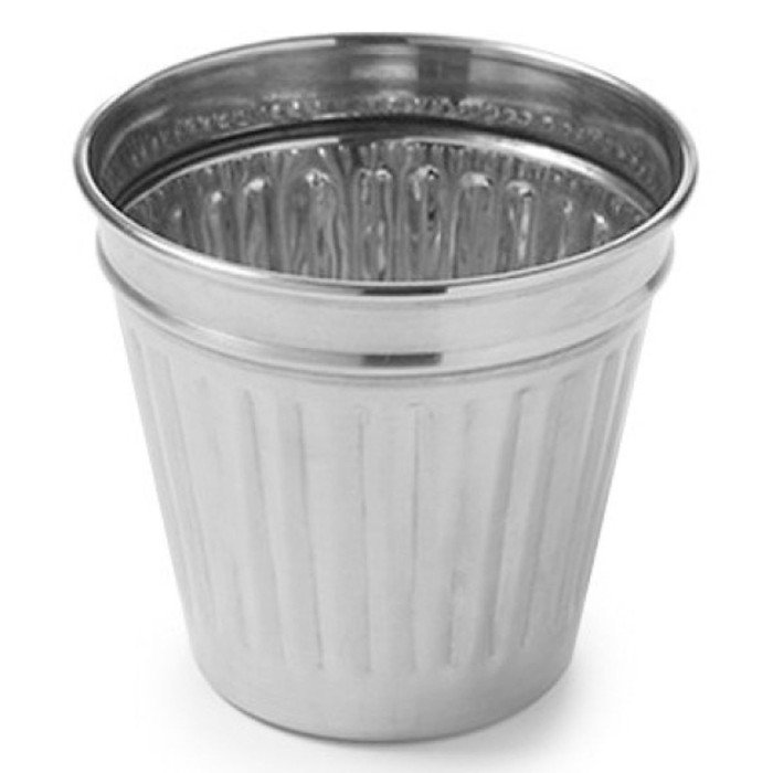 MINI TRASH CAN 40CL 9.5X8.9CM BRUSHED SST  