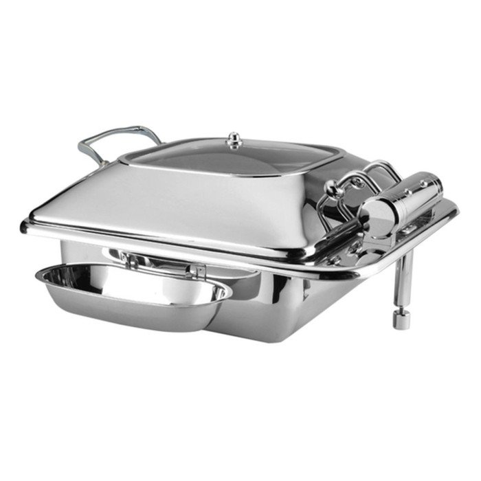 INDUCTION CHAFING DISH WITH SPOON HOLDER SQUARE STAR PRO.MUNDI