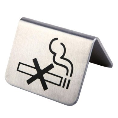 TABLE SIGN NON SMOKING PACK OF 2 L5.5 X W3.5CM SST 