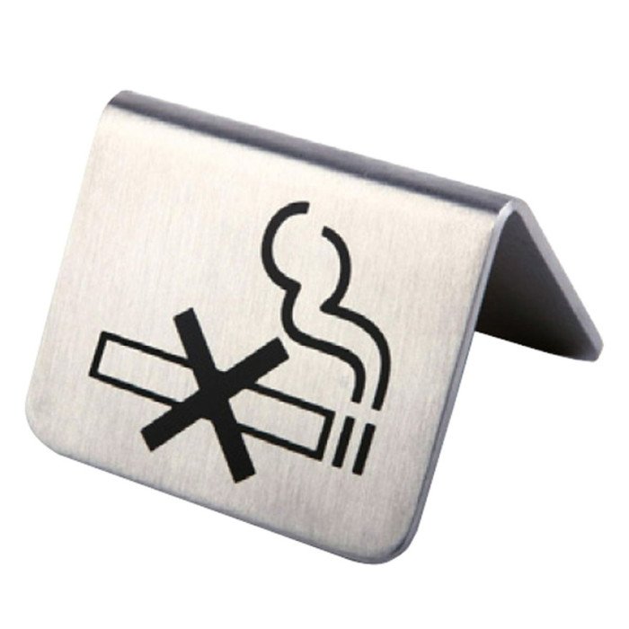TABLE SIGN NON SMOKING PACK OF 2 L5.5 X W3.5CM SST