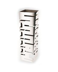 MULTI LEVEL SQUARE BUFFET RISER 18X18XH50CM MIRROR SST