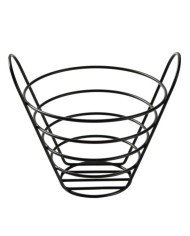 ROUND BLACK WIRE BASKET Ø17.8CM H13CM