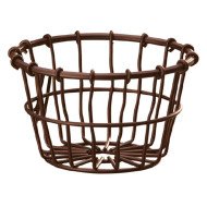 BRONZE FINISH WIRE BASKET D17.8XH10.8CM FINISH WIRE 