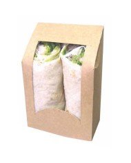BOX WRAP BROWN SLEEVE WITH WINDOW PACK OF 50 L15 X W9.5 X H5.3CM