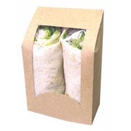 BOX WRAP BROWN SLEEVE WITH WINDOW PACK OF 50 L15 X W9.5 X H5.3CM
