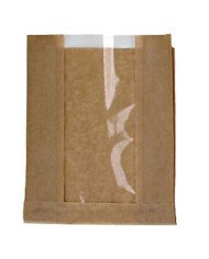 BAG KRAFT WITH WINDOW 14X6X22CM PACK OF 1000