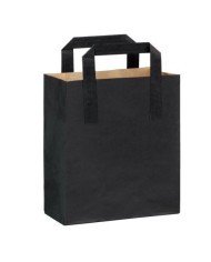 BAG PAPER BLACK WITH HANDLES 20X10XH28CM PACK OF 250