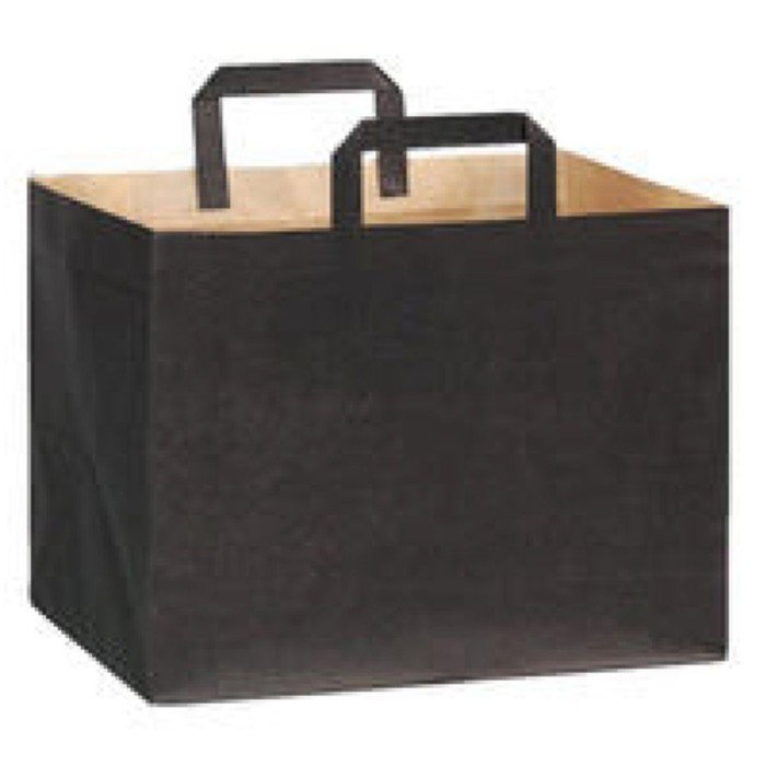 BAG PAPER BLACK WITH HANDLES PACK OF 250 L32 X W22 X H24CM