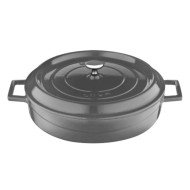 CASSEROLE LOW SHAPE TRENDY GREY Ø24CM CAST IRON LAVA