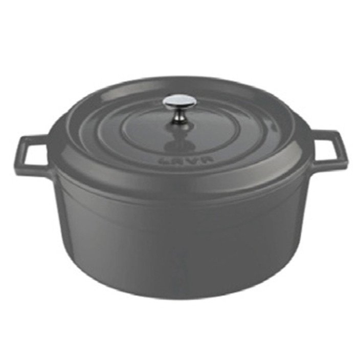 CASSEROLE TRENDY ROUND GREY Ø24CM CAST IRON 