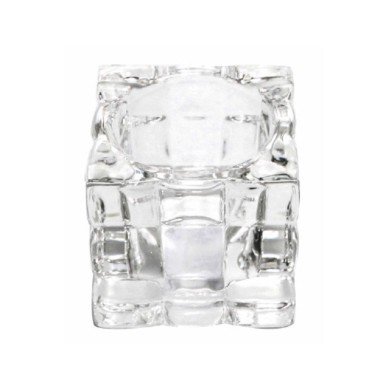 TEALIGHT HOLDER CUBE 6.2X6.2X6.2CM CLEAR GLASS