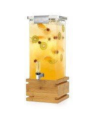 SQUARE JUICE DISPENSER L18.4 X W18.4 X H43.2CM 3.8L BAMBOO