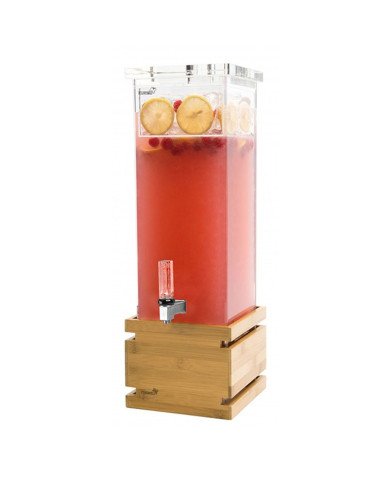 SQUARE JUICE DISPENSER L18.4 X W18.4 X H59.7CM 7.6L BAMBOO 