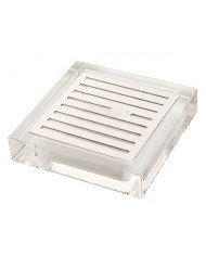 SQUARE DRIP TRAY L10.8 X W10.8 X H2.5CM ACRYLIC/SST