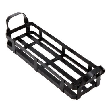 RECTANGULAR BASKET 2 HANDLES BLACK STEEL RECTANGULAR L30 X W11.1 X H8.9CM