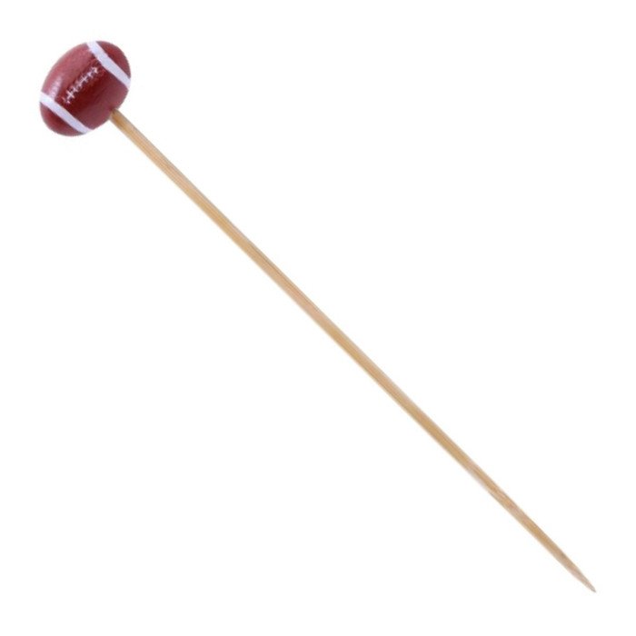RUGBY PICK PACK OF 100 L11.4CM BAMBOO