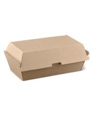 BOX SNACK ENDURA BROWN PACK OF 50 BROWN L20.5 X W10.7 X H7.8CM CORRUGATED FLUTED BOARD