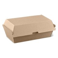 BOX SNACK ENDURA BROWN PACK OF 50 BROWN L20.5 X W10.7 X H7.8CM CORRUGATED FLUTED BOARD 