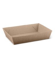 ENDURA FOOD TRAY PACK OF 100 BROWN L18 X W13.4 X H4.5CM CORRUGATED FLUTED BOARD 