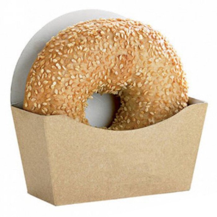 BOX BAGEL KRAFT CARDBOARD L12X4.5XH12CM PACK OF 50 BAGEL KRAFT 