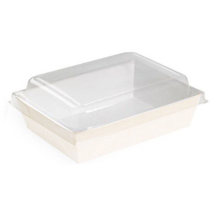 BOX KRAFT SALAD PET LID L20X15CM PACK OF 20  