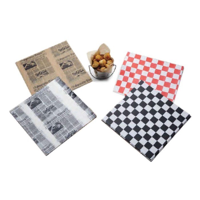 FRY PAPER BLACK CHECKBOARD PACK OF 1000 L30.5 X W30.5CM 