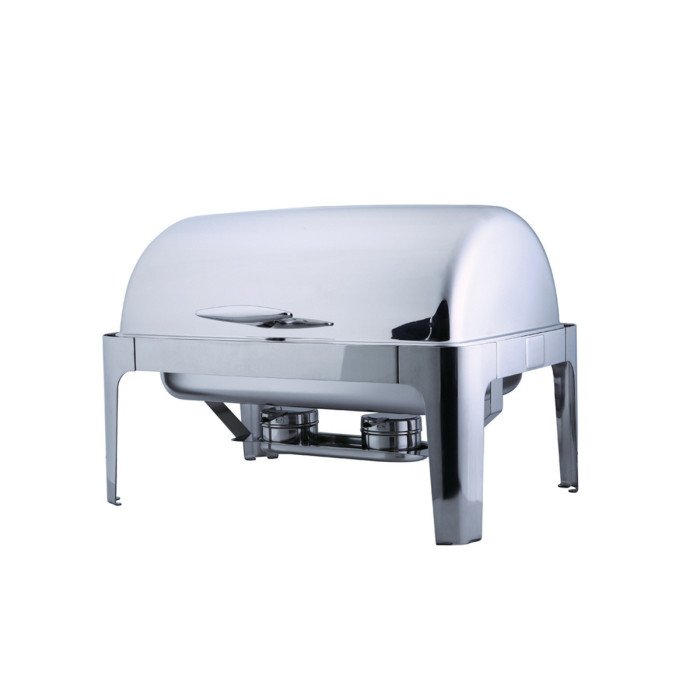 ECOROLL RECTANGULAR ROLL TOP CHAFING DISH 9L GN1/1 RECTANGULAR