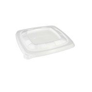 HOT LID FOR SQUARE BOWL PACK OF 50 SQUARE CLEAR L18 X W18CM POLYPROPYLENE BEPULP SABERT