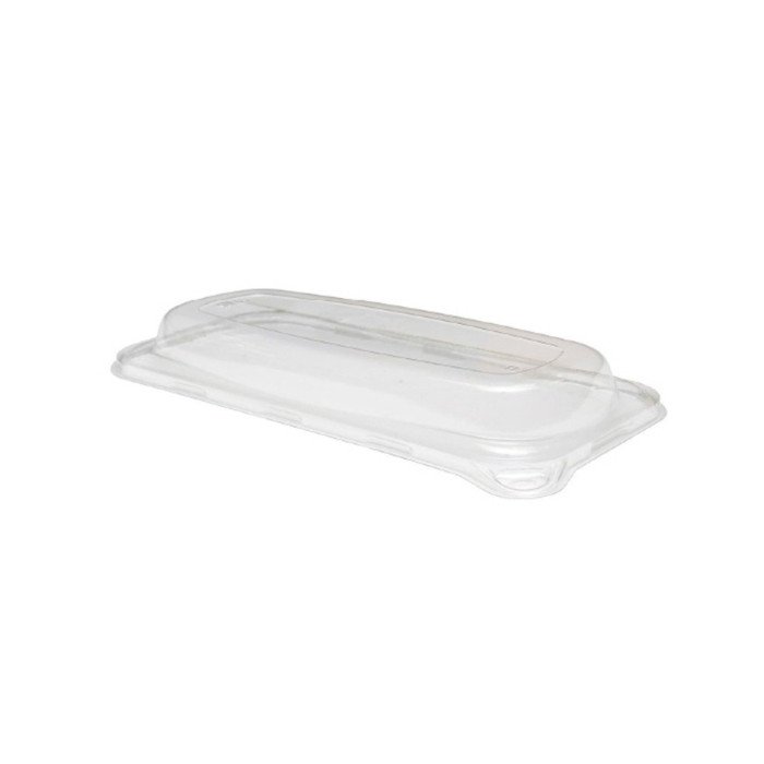 GRAB & GO PET CLEAR LID FOR TRAY PACK OF 50 L20 X W10CM BEPULP SABERT