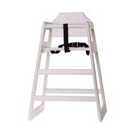 HIGH CHAIR DURABLE HARDWOOD WHITE L50 X W50.2 X H73.7CM