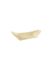 DISPOSABLE WOOD BOAT PACK OF 100 L22 X W11 X H2.8CM 